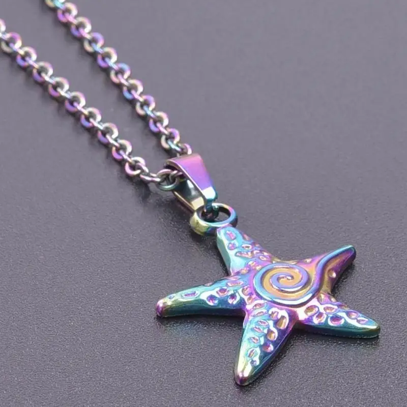 X4ya Ocean-Upans مبالغة في قلادة نجم البحر الشاطئ الشاطئ