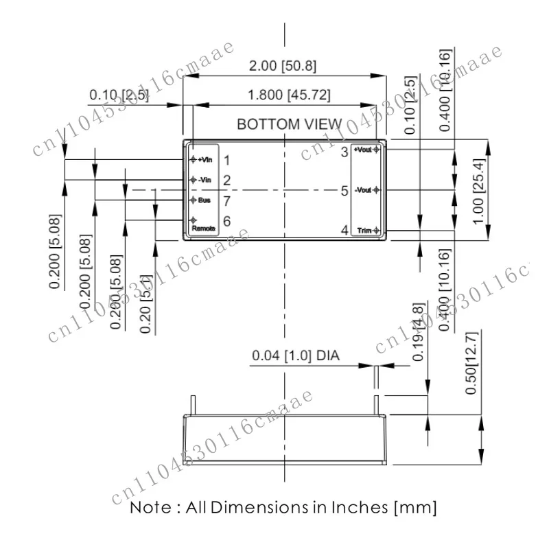 40W 15V 2.666A Ultra Wide Input Range 8.5~ 160V DC-DC Converter 18:1 Input Ratio