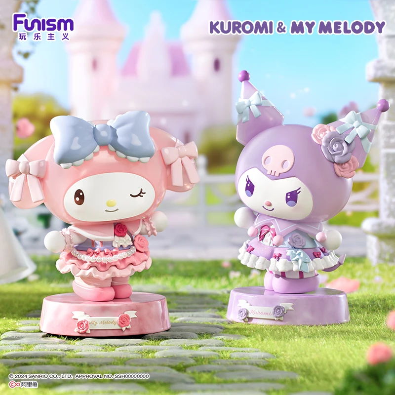 

Genuine Sanrio Family Girl Series Music God Style My Melody Kuromi Handmade Model Pvc Peripheral Desktop Decoration Girls Gift