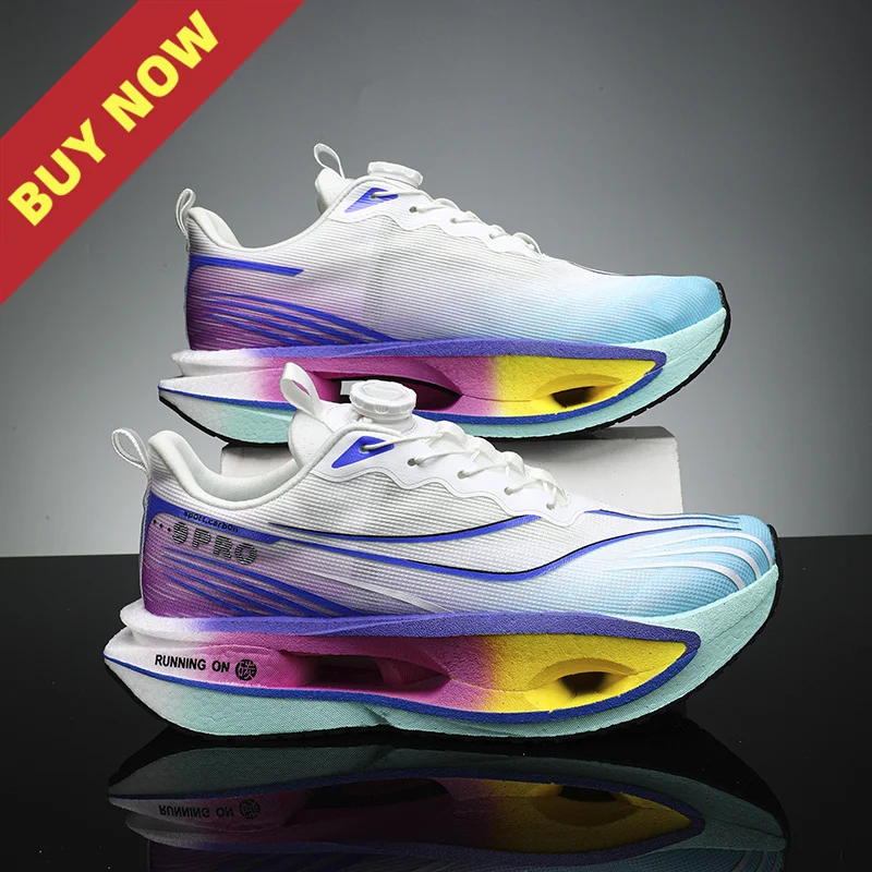 

Marathon Men Sports Running Shoes Carbon Plate Cloud Cushion Breathable Lightweight Womens Comfy Stale Athletic Nonskid Sneakers