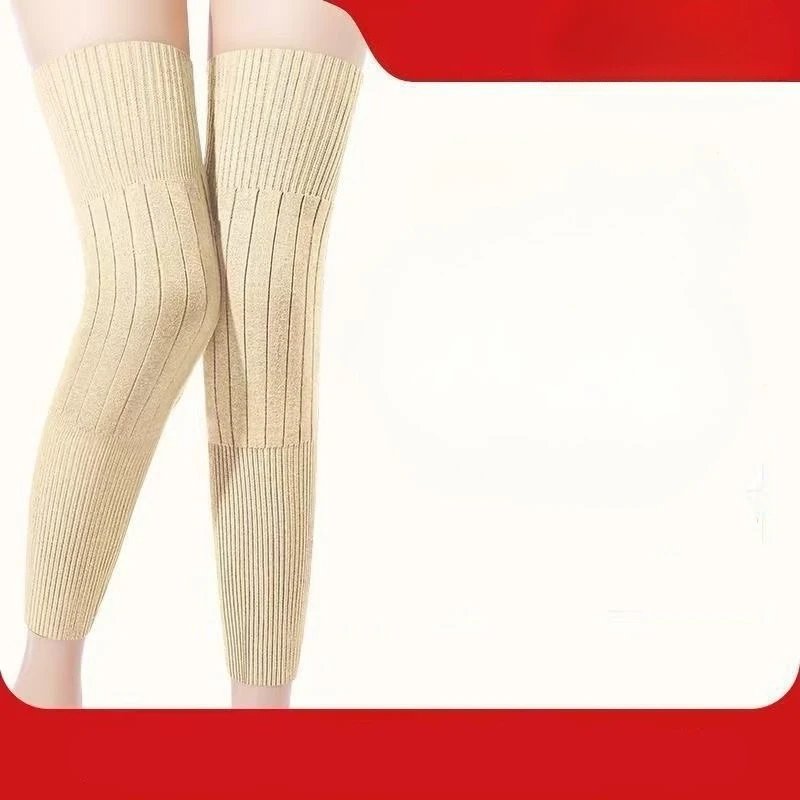 Rodilleras para mantener el calor, protección gruesa para piernas y rodillas para hombres y mujeres, mangas para piernas, otoño e invierno, 1 ud.