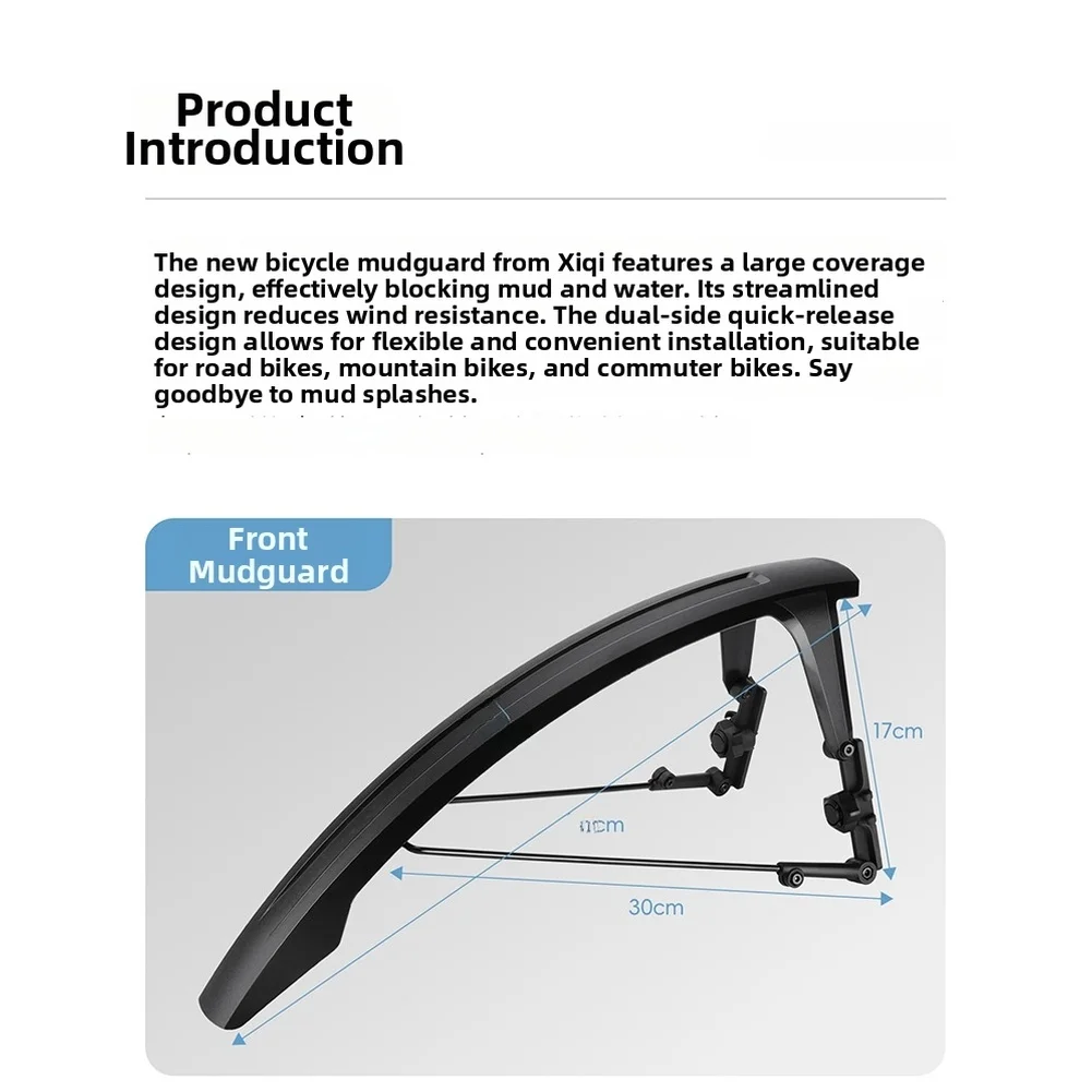 Full Coverage Extended Mudguard for Road Bikes and For GRAVEL Bikes with Streamlined Aerodynamic Profile and PP PA Body