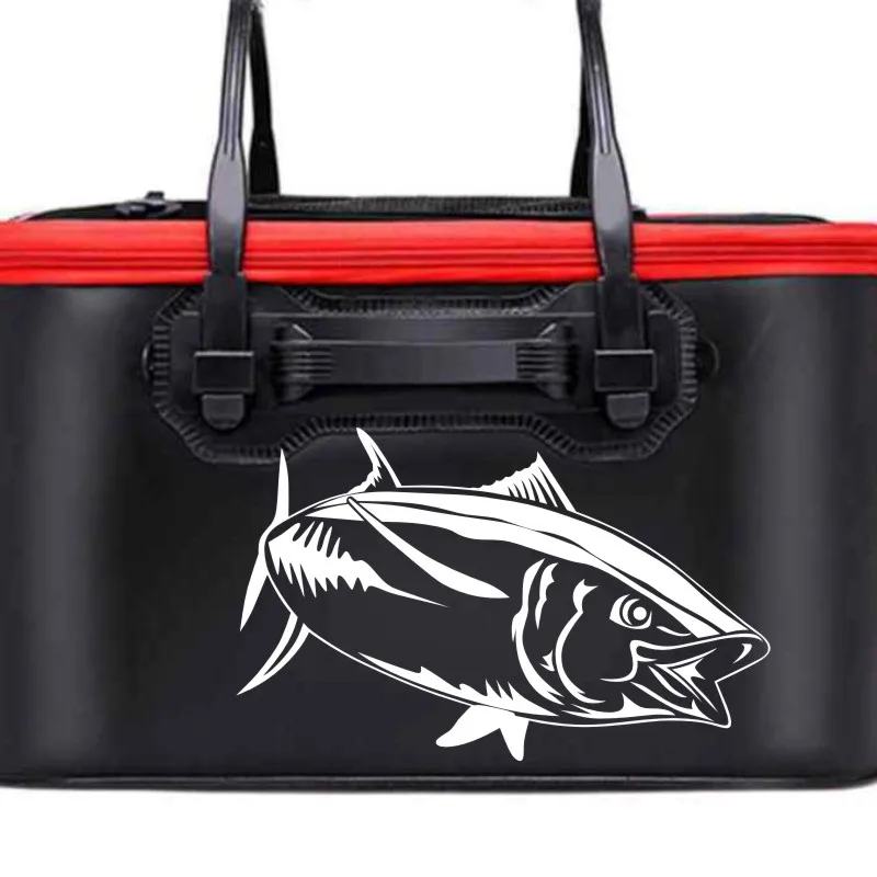 Tuna Fish Sticker Decal Bucket Tackle Shop Fishhook Sticker Fish Tank Boat Box Car Vinyl