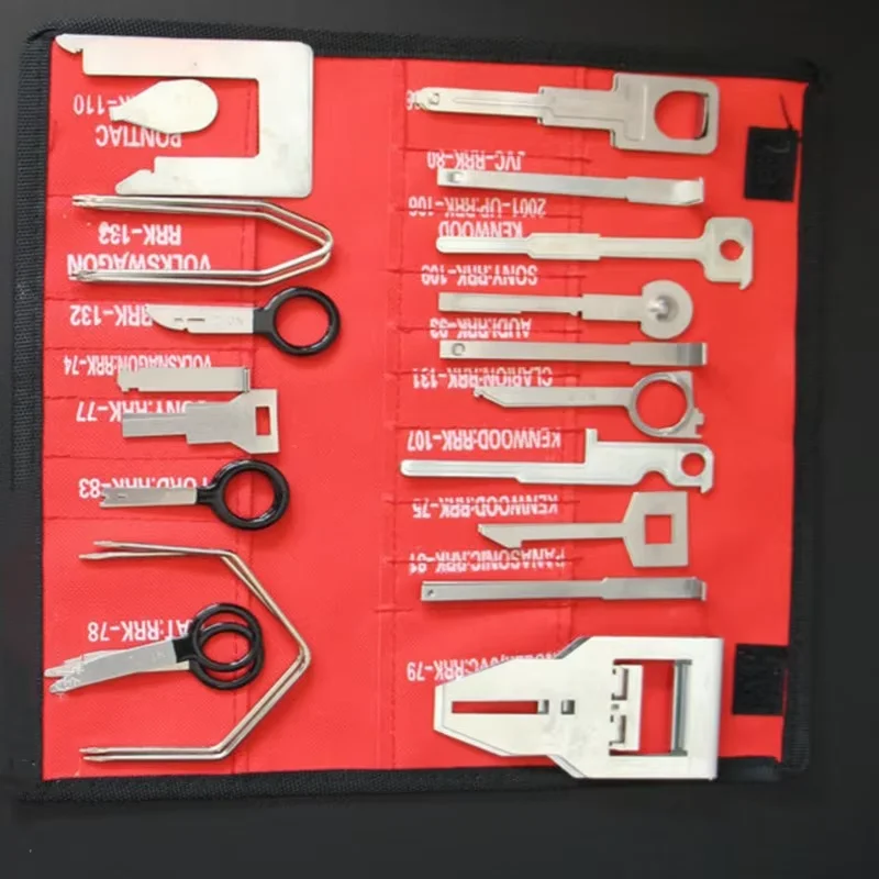 38PCs Professional Car Radio Removal Key Tool Kit Audio Tools Stereo CD Repair Hand Tools Set Release Keys Extraction