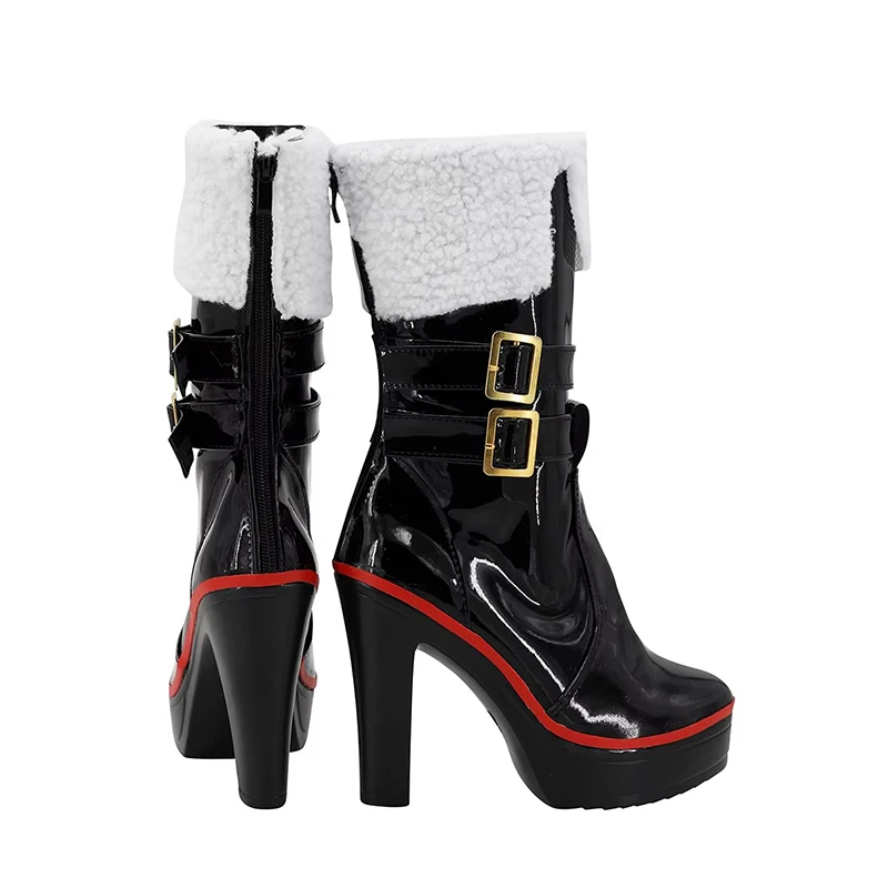 Rainha CC Cosplay Sapatos PU Couro Mulheres Bota para Festa de Halloween