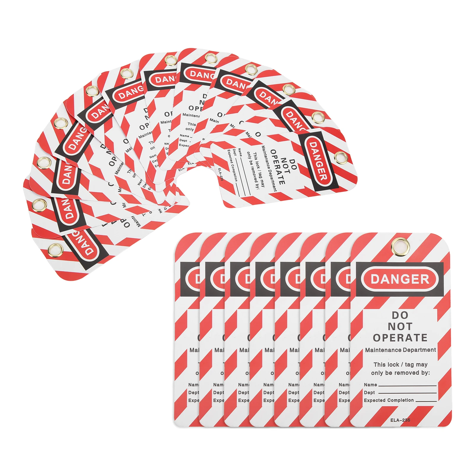 ZK30  	30PCS Lockout Tag Rewritable Danger Do Not Operate Safety Warning Reusable for Industry Chemistry