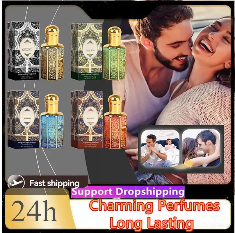 Arabian Perfume Men Charming Perfumes Women Long Lasting Personal Mist Oil Fragrance 4 Smells Stylish Perfume For Hair And Body