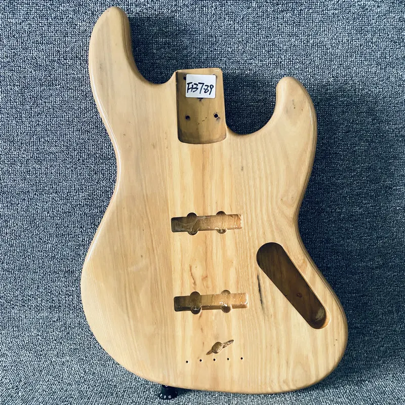 FB789 Natural Color Solid Ash Wood for Jazz Bass Body Built Unfinished Electric Bass DIY Replace Parts Right Hand