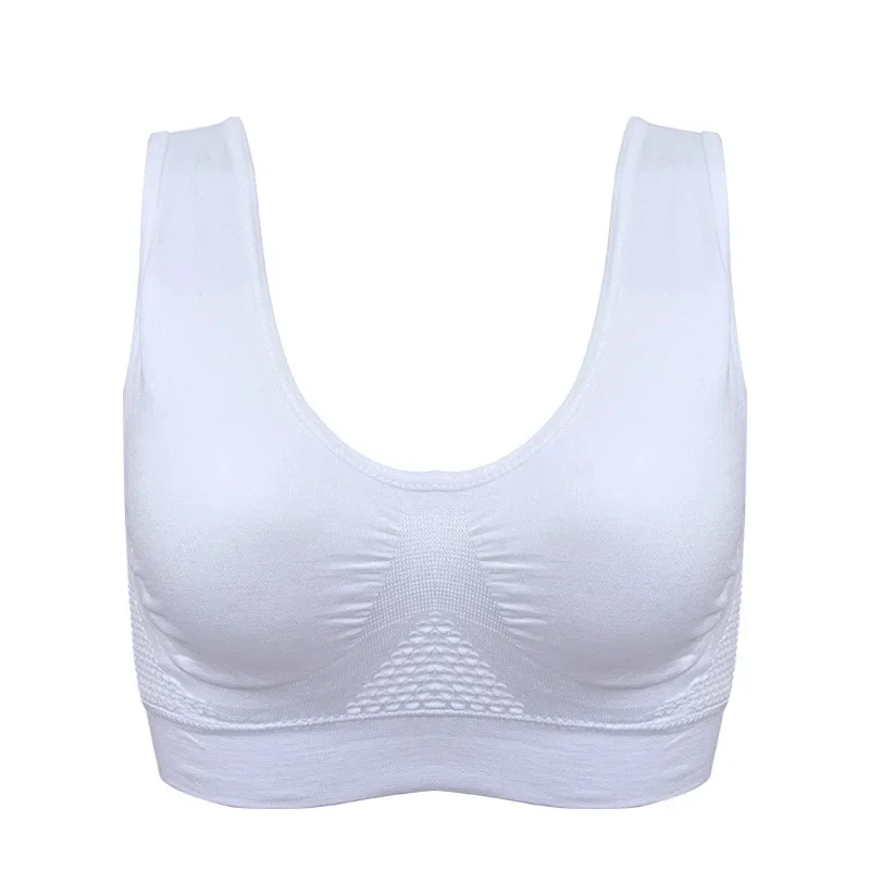 

Solid Color Breathable Comfortable seamless bra Removable Pad Double Layer wireless Leisure Bra