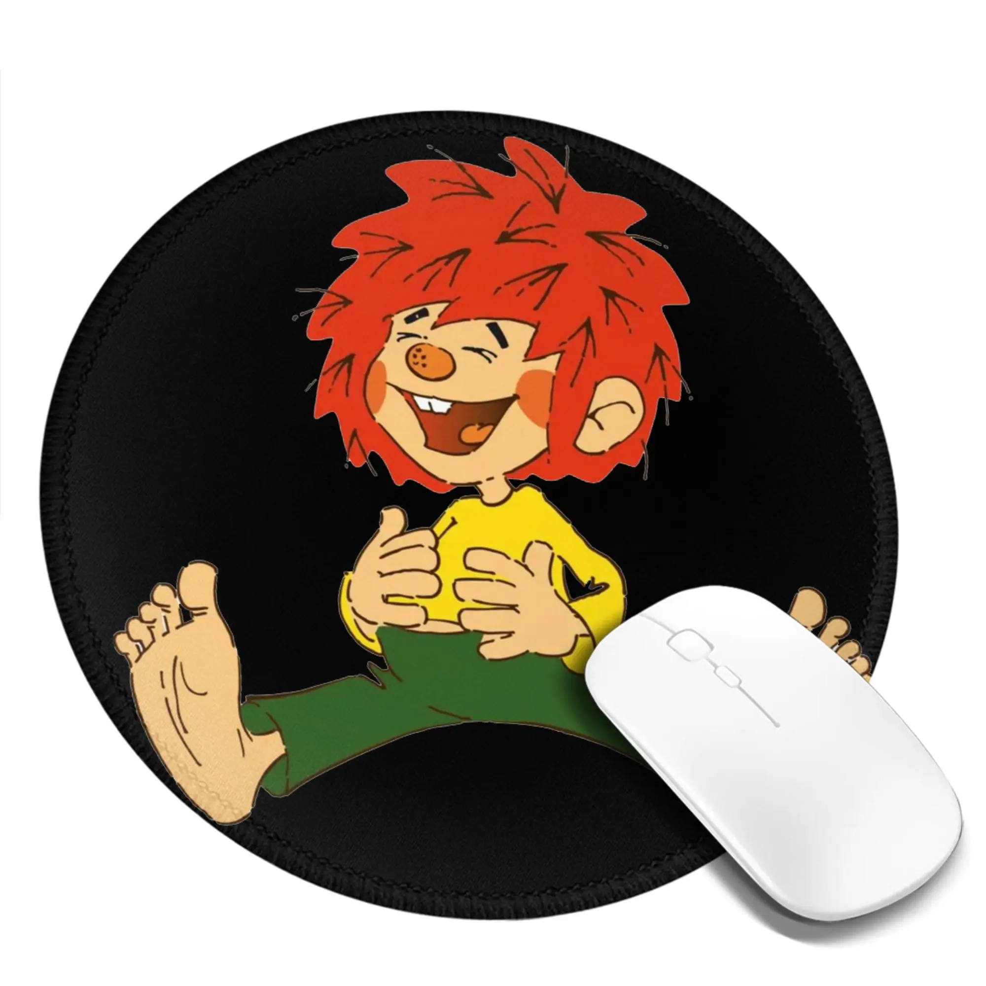 Pumuckl Happy Mouse Pad Computer Keyboard Mouse Mat Gaming PC Laptop Desk Mat Office Accessories Table Mats