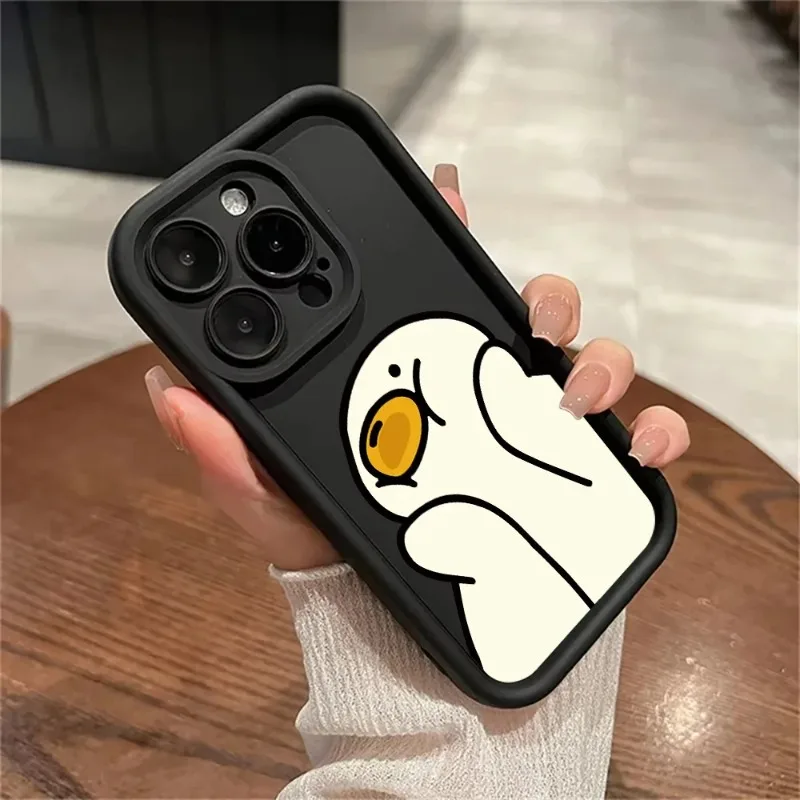Coque de téléphone canard oscillant drôle de dessin animé, étui pour iPhone 17 16 11 14 13 12 15 Pro Max pour iphone 11