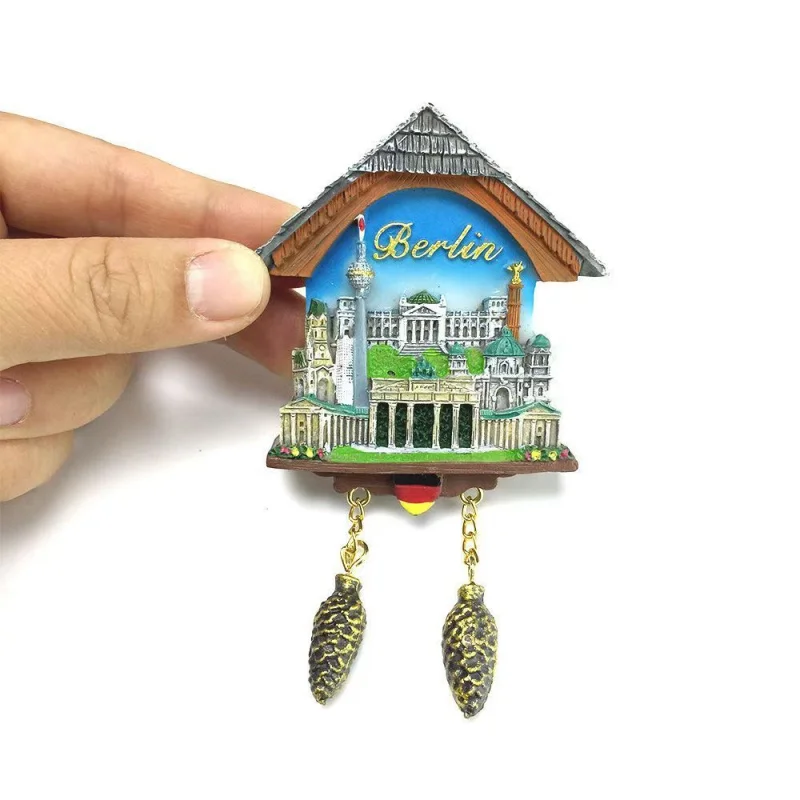 

Germany Berlin Personalized Creative Cuckoo Clock Magnetic Fridge Magnet Travel Souvenir Home Decoration