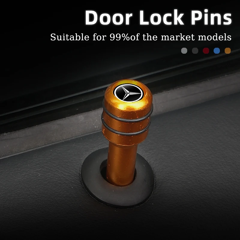 Car Interior Auto Lock Door Lift Alloy Safety Pin For Mercedes Benz AMG W204 W205 W203 W211 W201 W210 W108 W124 W190 W202 W212