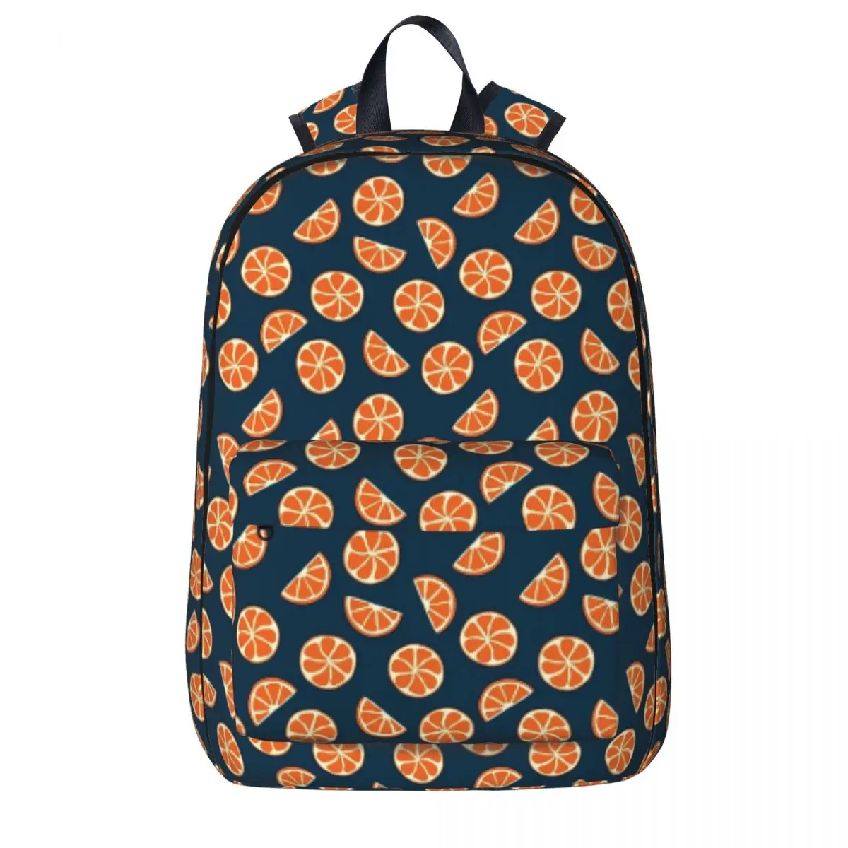 Oranges Slices Backpack Yellow Fruits Kawaii Backpacks Unisex Camping Pattern School Bags Colorful Rucksack