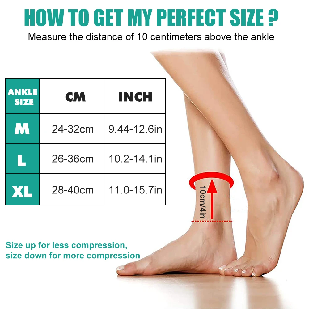 1Pcs Compression Ankle Sleeve Women Men Swelling Ankle Brace Sprained Plantar Fasciitis Sleeve Foot Brace Sports Pain Relief