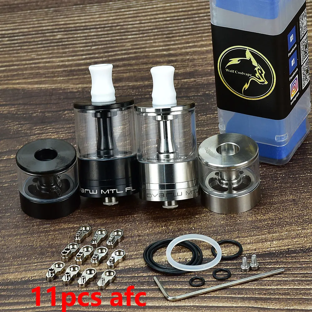 

Dvarw MTL FL rta 24mm Tank Single Coil vape adjustable atomizer RTA Tank 3.5/6ml 316ss airflow atomizer 11pcs AFC insert Tank