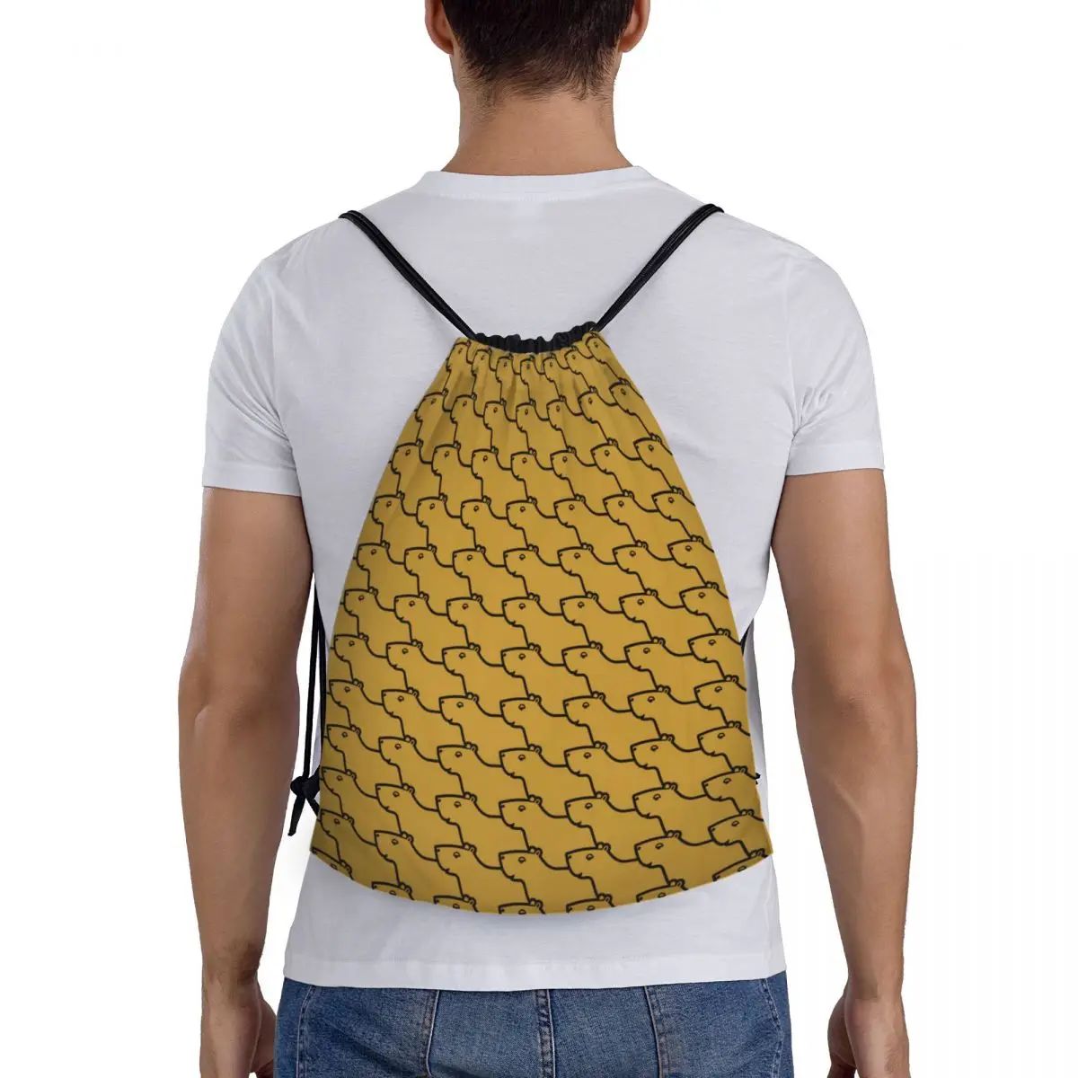 Capybara-Sac à dos de sport sans couture pour hommes et femmes, sac de sport, sac à provisions, motif de proximité, wstring