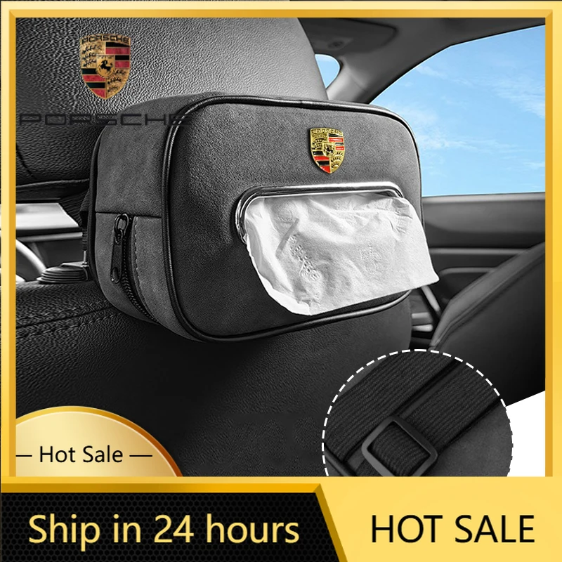 

Наклейка на автомобиль для Porsche Cayenne, Panamera, Macan, 911, 718, Taycan, Boxster, Cayman, металлическая эмблема, коробка для салфеток, бумажный держатель для сиденья