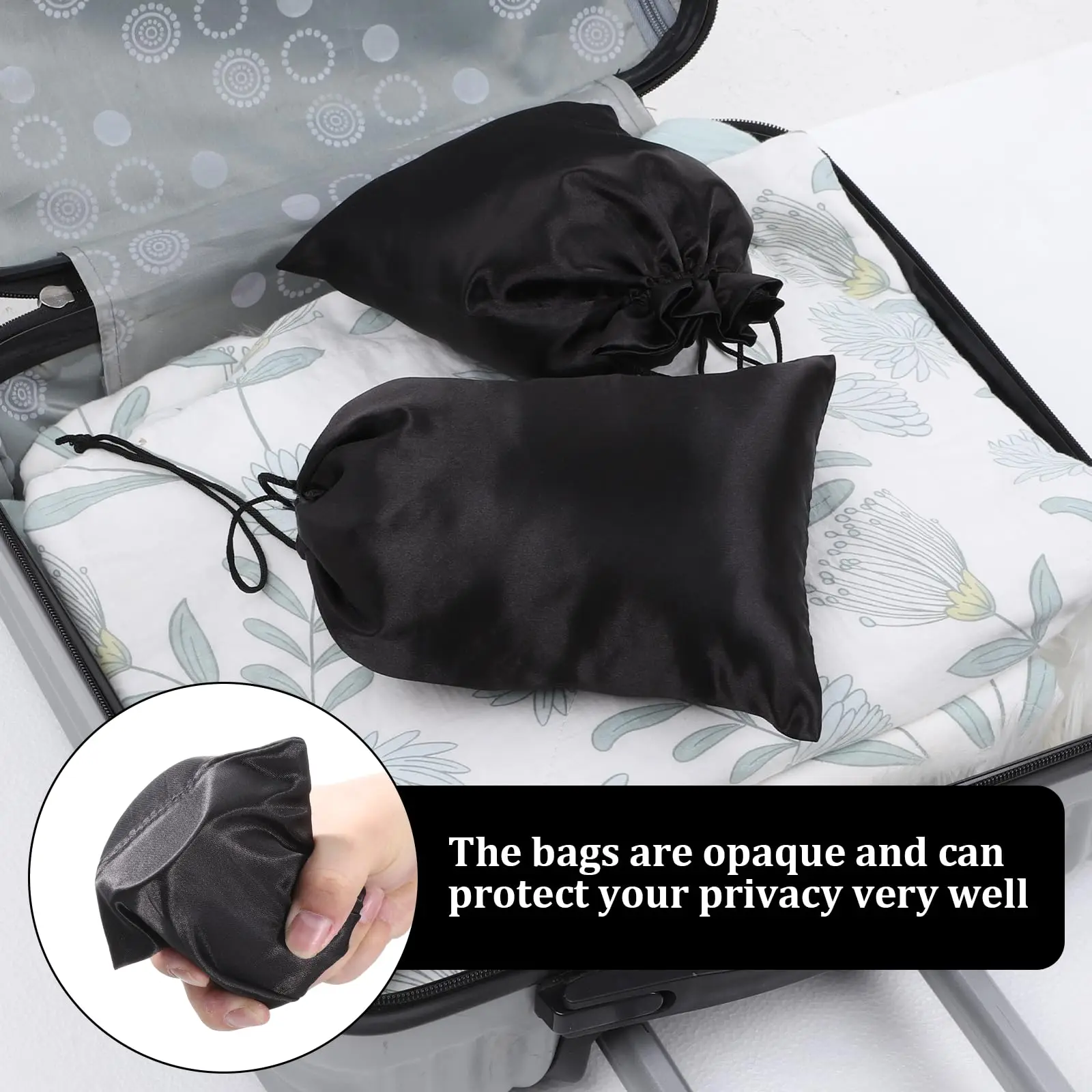 50pcs/lot Silk Jewelry Gift Bag Satin Drawstring Pouch For Wedding Party Candy Bag Luxury Jewelry Packing view 4