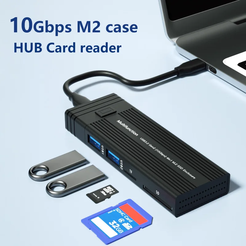 USB3.2 Docking Station PCI Solid State Nvme/sata Dual Protocol Read M.2 Multi-function HUB Mobile Hard Disk Box
