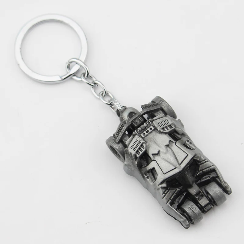 سلسلة مفاتيح معدنية عصرية لفيلم Marvel Superhero Batmobile Keyrings لمفتاح السيارة وحقيبة الظهر وإكسسوارات قلادة على شكل السيارة #6