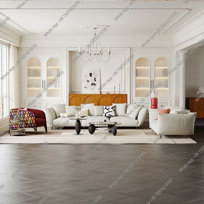 

MX Burgundy Designer Single Art Living Room Light Luxury Leisure Chair Home Bedroom Sofa Chair