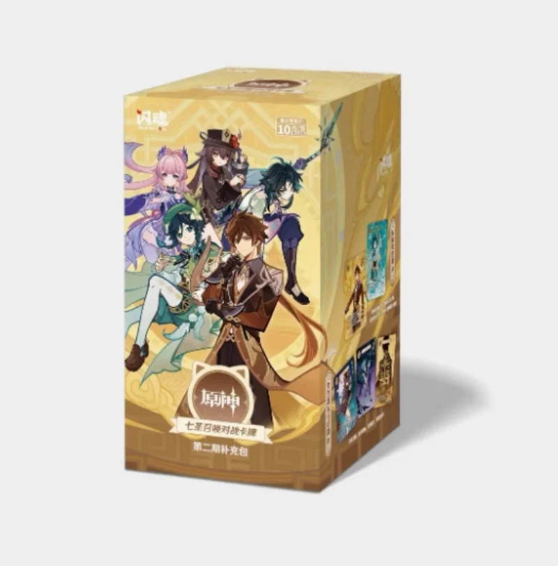 

Spot Flash Genshin Impact Seven Saints Summon Supplement Package Vol. 2-х боевых карт, оригинальная коробка, коллекционная карта-пасьянс