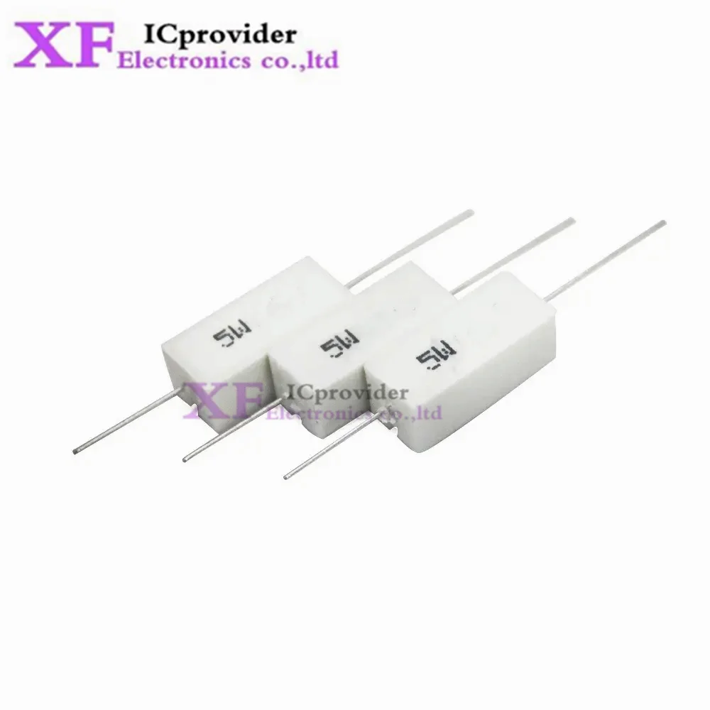 200pcs 5W 5% Cement Resistor Power Resistance 0.1 ~ 10K 0.1R 0.5R 1R 10R 100R 0.22 0.33 0.5 1 2 5 8 10 15 20 25 30 100 1K ohm