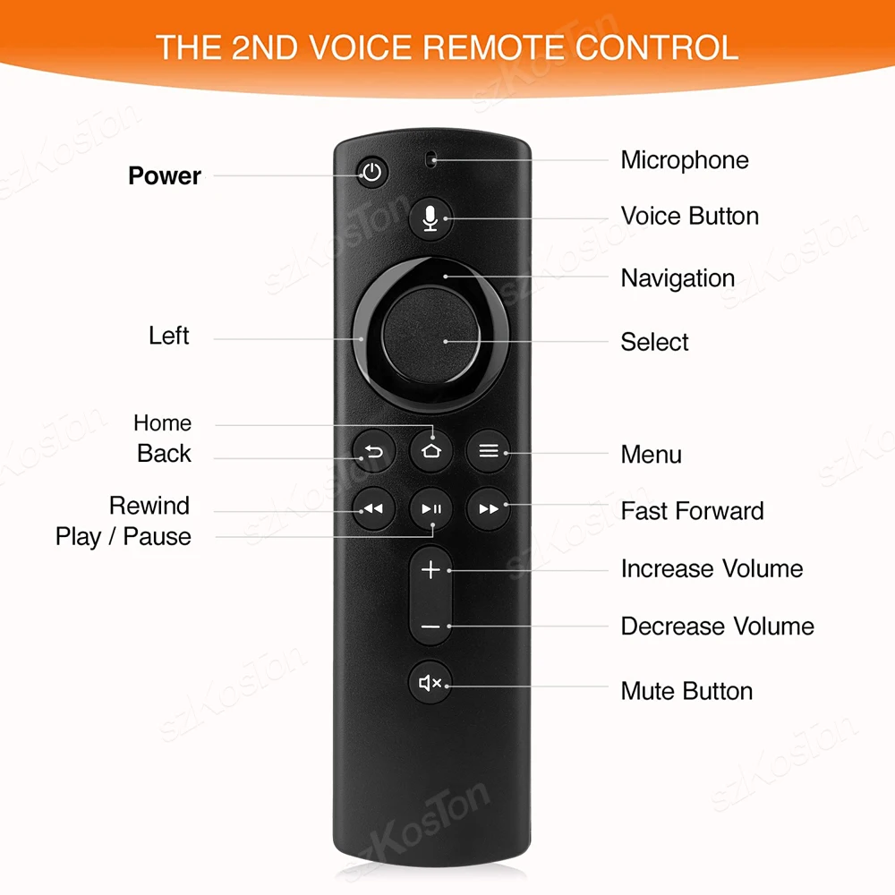 L5B83H Replacement Voice Remote Control for A-M-Z Smart TV Cube 2nd Gen & 1st Gen Compatible with Fire Smart TVs Stick Lite 4K