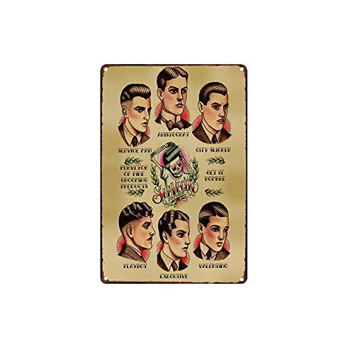 Awesome Barber Shop Metal Tin Sign Decor 8x12 Inch