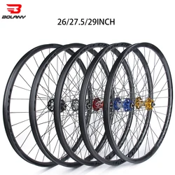 Bolany Tubeless Ready RIM MTB Bike Wheelset 32Holes Quick Release Rims Disc Brake Bearing Front 2 Rear 4 Ultralig 26/27.5/29inc