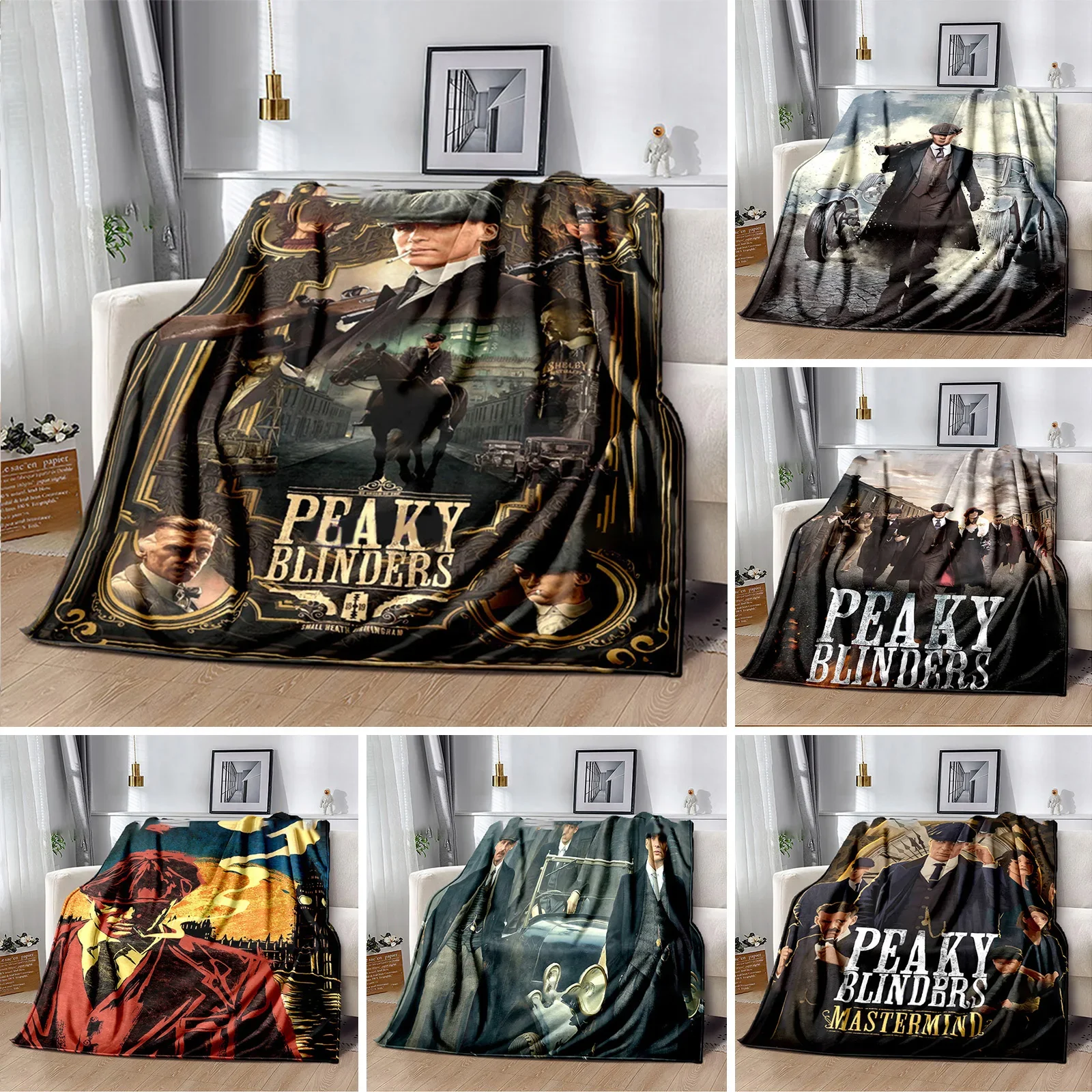 

Personalized Peaky Blinders Quilt Blanket Gift for Crime Drama Television Series Fans Bedroom Home Decor Gift Quilt Blanket