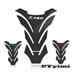 3D Carbon Fiber Motorcycle Fuel Tank Pad Cover Protector Decal Stickers For Z750 Z750S