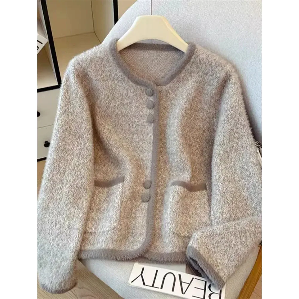 Women's Small Fragrant Style Short Jacket 2026 Korean Women Fashion Leisure Coat Spring Autumn Ladies Single Breasted Outwear
