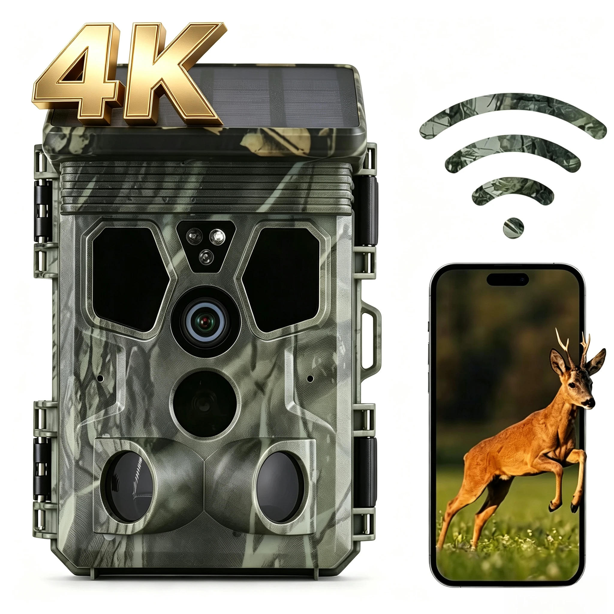 Home Security Game - 4K WIFI Night Vision 120MP Wild
