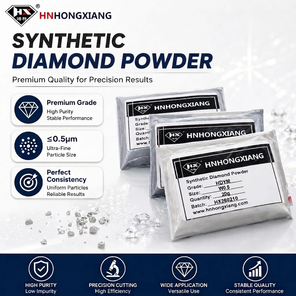 High Quality HDYM Diamond Powder Tools For Making Slurry Polishing Industrial Synthetic Polished Diamond Powder