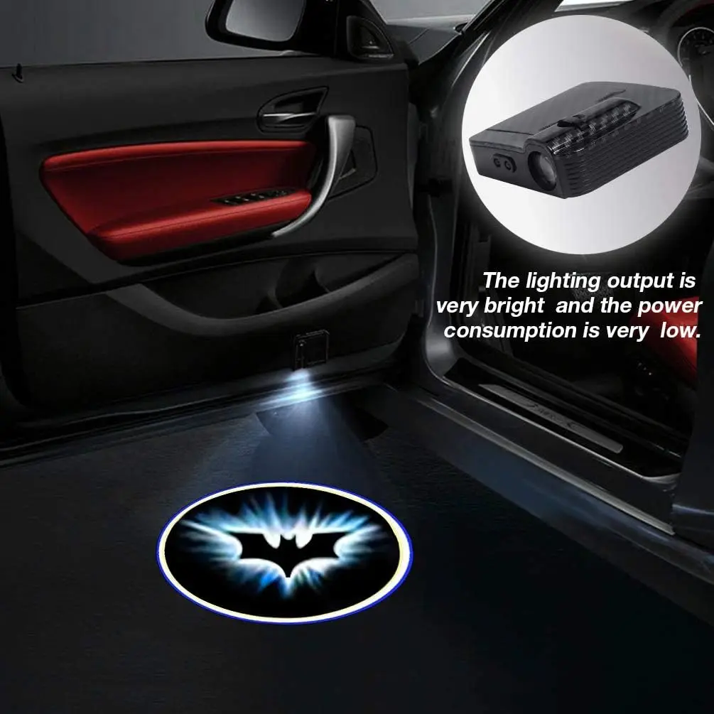 Car Door Lights Logo Universal Wireless Led Carbon Upgraded Welcome Light for All Brands Car/Motorcycle Shadow Laser Projector - view 5