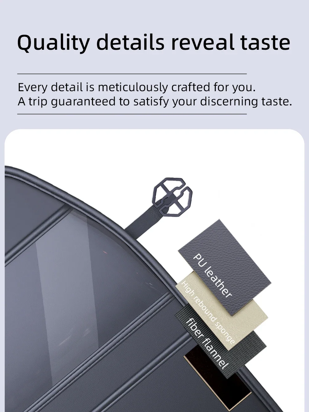 Autositz-Kick-Proof-Pad mit Taschen, PU-Leder, Schutzabdeckung für die Rückenlehne des Autositzes, multifunktionaler Tablet-Halter für Kinder – Detail 13