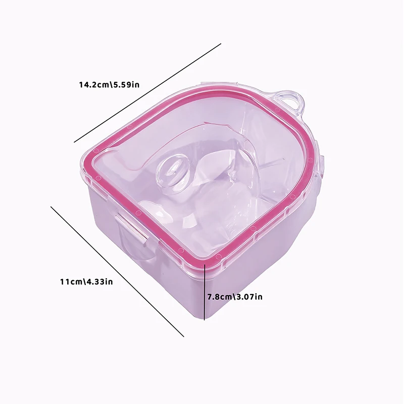 Dubbellaagse manicure handbadkom nagellakremover - anti-aceton kunststof