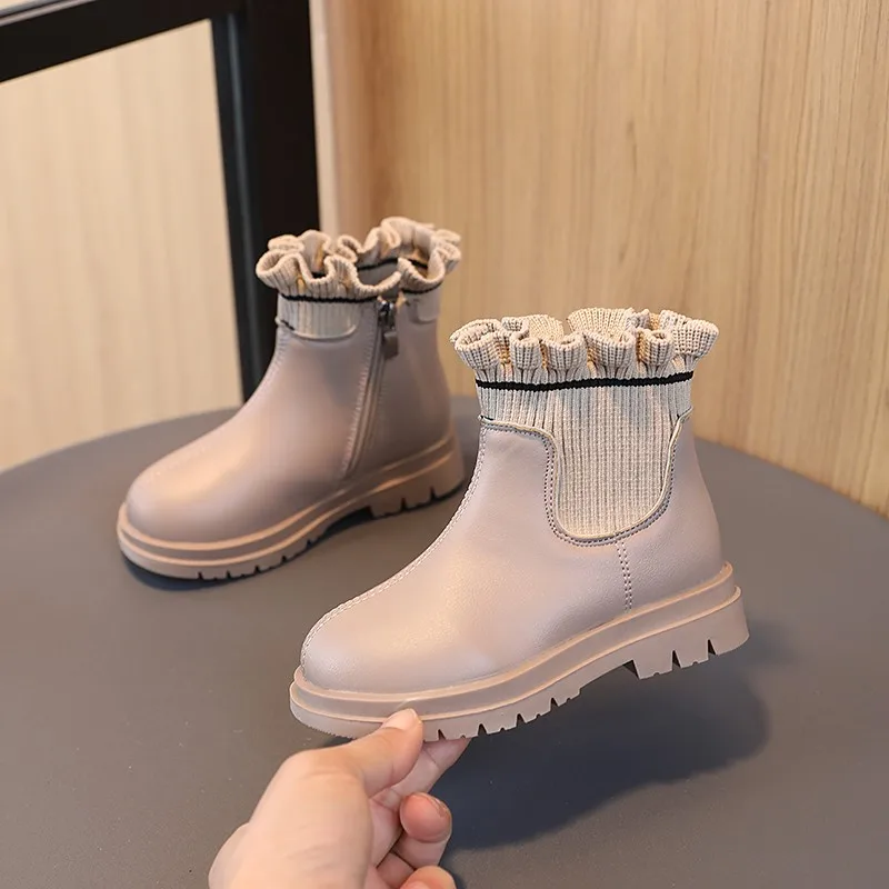 

Модные и элегантные женские ботинки на молнии, классические короткие ботинки, легкие и нескользящие, подходят для внутреннего и наружного лагеря.