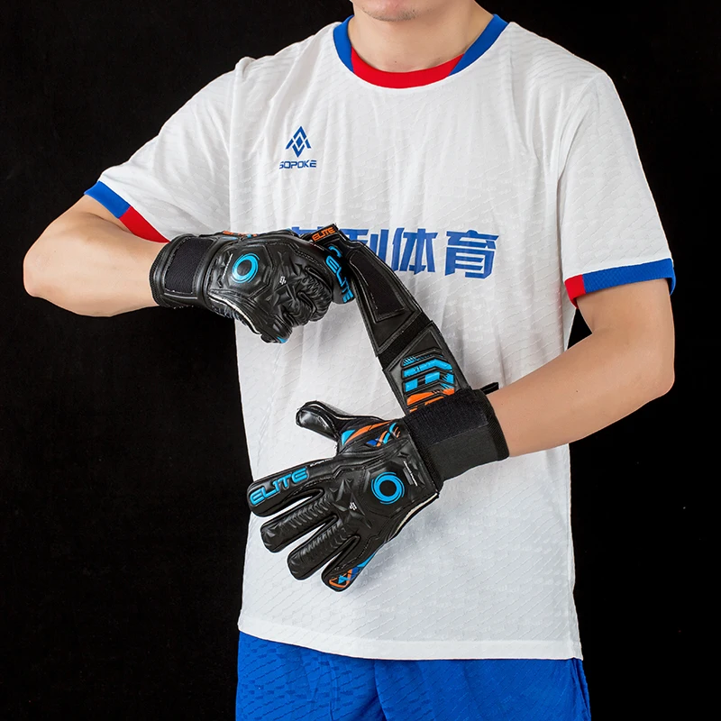 

Elite Sport Profional Goalkeeper Gloves Top of the Line Removable Finger Protection Superme N+ for Fooall Players