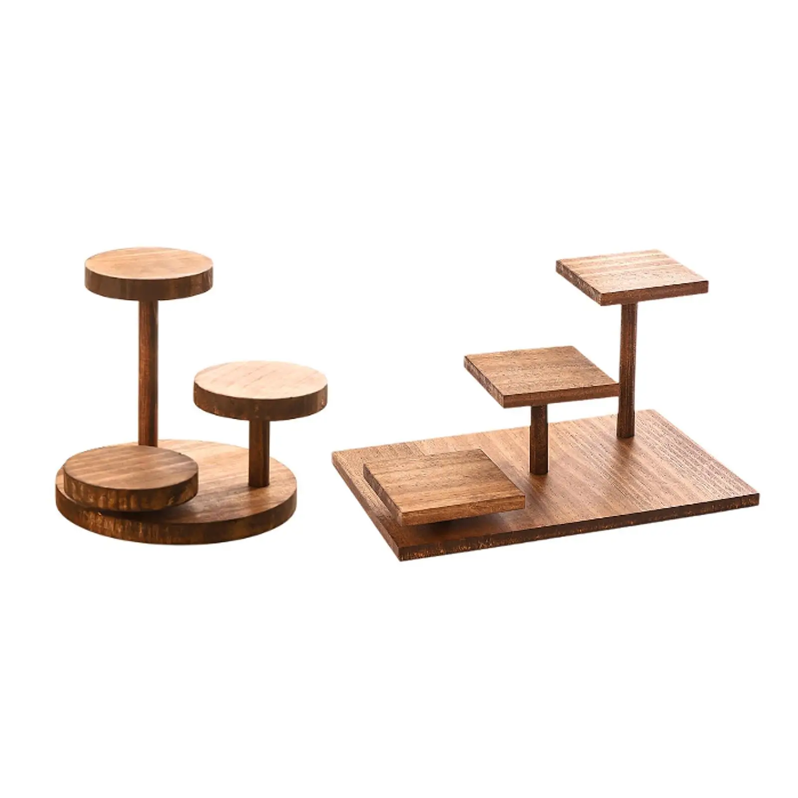 Wood Cake Stand Step Ladder Cupcake Tower for Graduation Farmhouse Figure