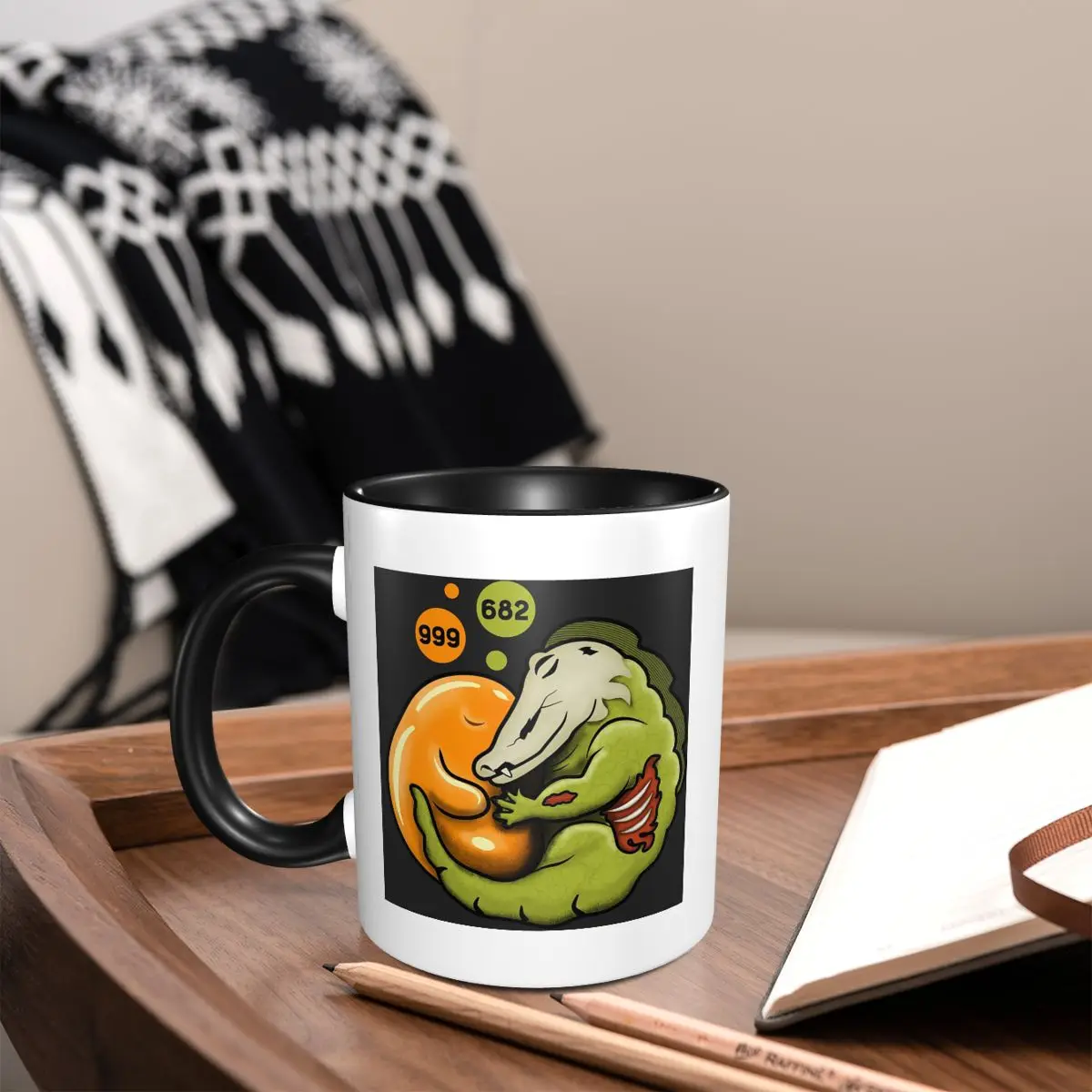 SCP 999 y SCP 682 Tickle Monster, taza para base SCP, tazas de café de cerámica, tazas de té, taza de leche, artículos para beber, regalo para amigos