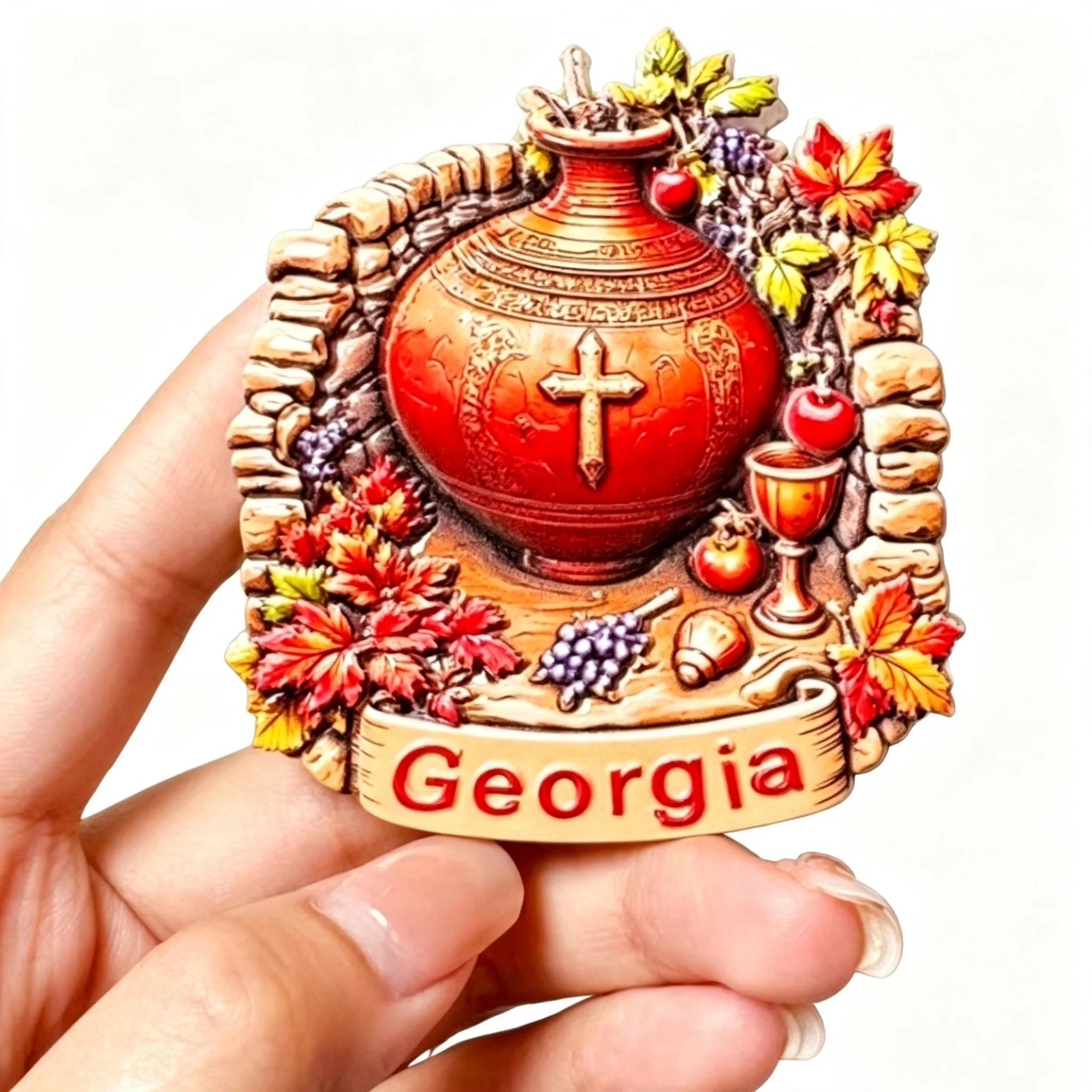 Asia  Georgia 3D Fridge Magnets Tourism Souvenir Refrigerator Magnets Sticker