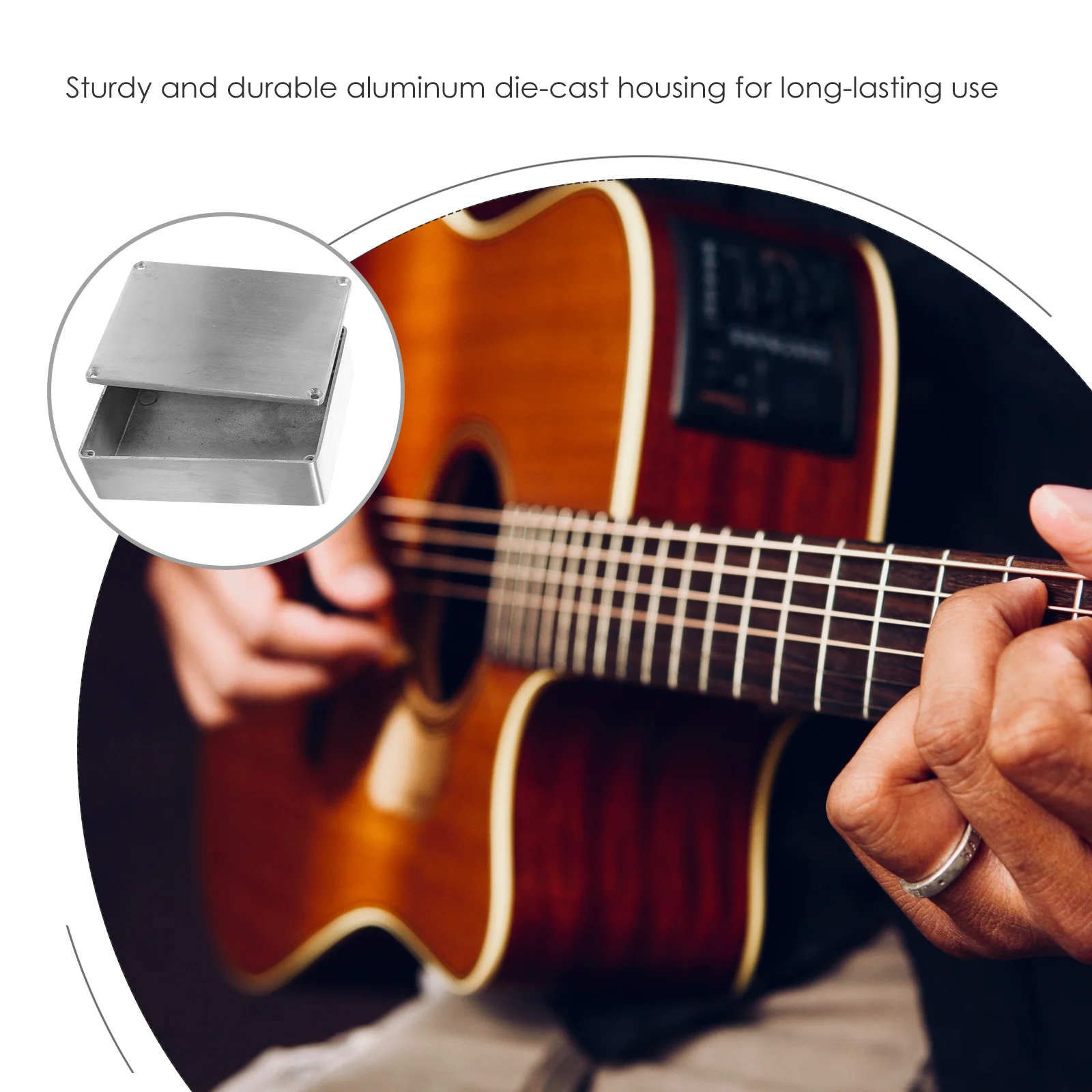 

Aluminum Box Guitar Effect Pedal Enclosure Durable Die-Cast Box Case for DIY Guitar Pedal Kit Musical Instrument Parts