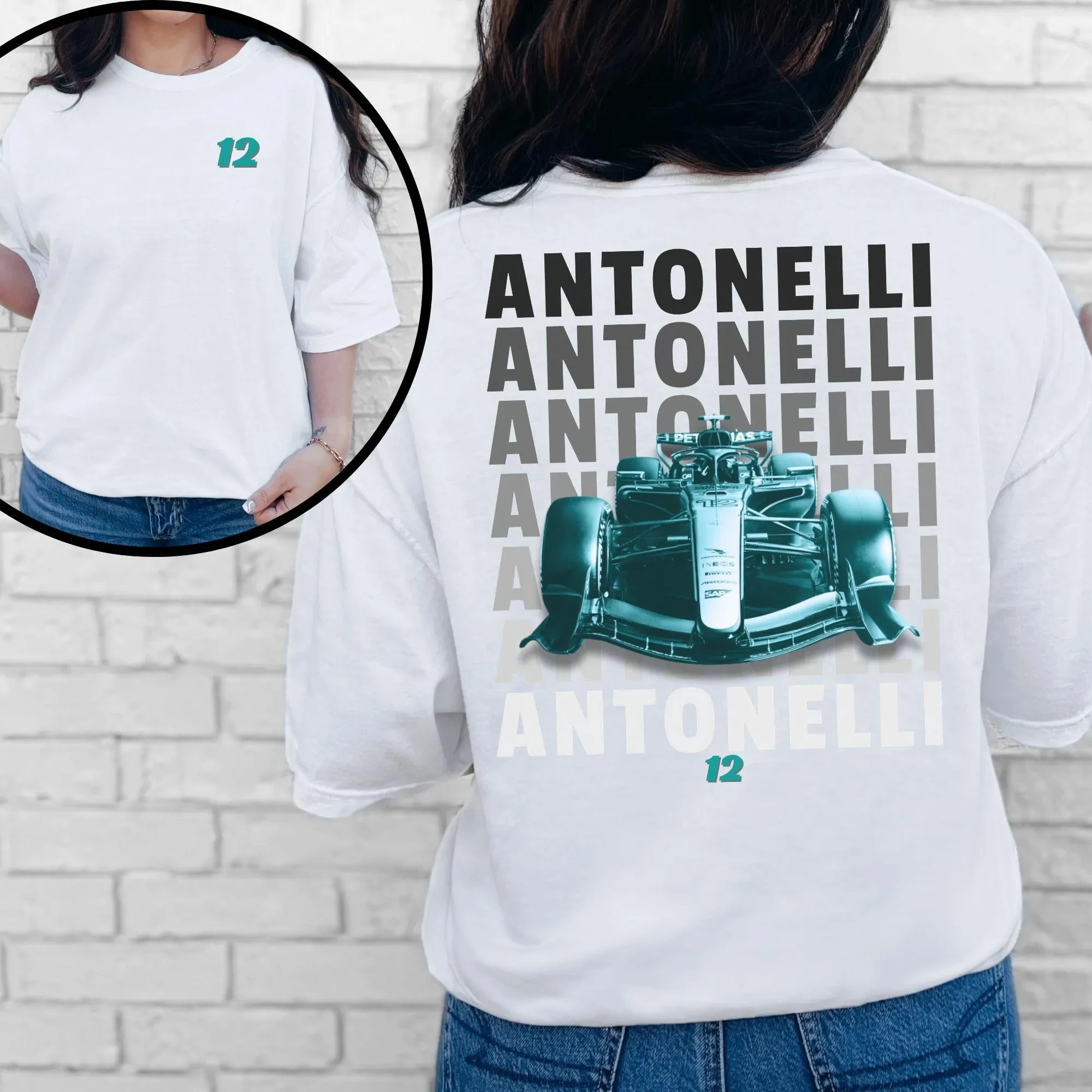 2026 Kimi Antonelli F1 Retro Pure Cotton T-shirt: Racing Driver Vintage Style Fan Gift Champion Surrounding Comfortable Quality