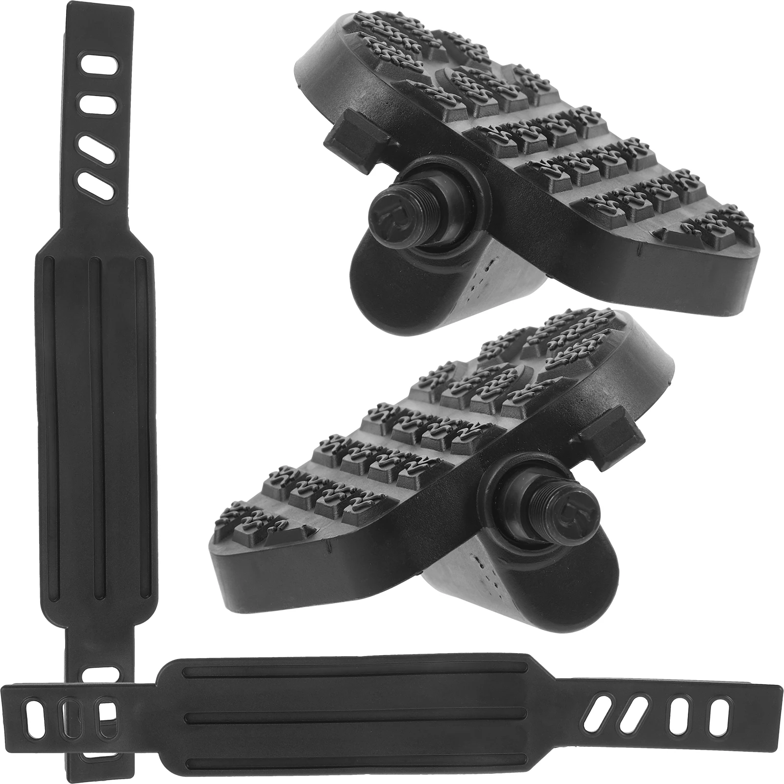

2 Bike Straps Anti Skid Plastic Foot Platform for Fitness Exercise Indoor Bike Pedals Accessories Road Supplies