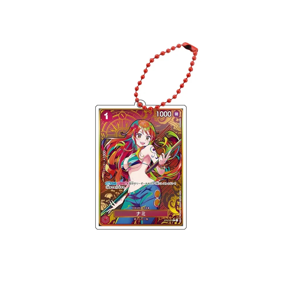 Anime Figure ONE PIECE Cards Nami Boa Hancock Uta Eustass Kid Jewelry Bonney Rob Lucci DIYOPCG 10 Acrylic Keychain Bag Pendant