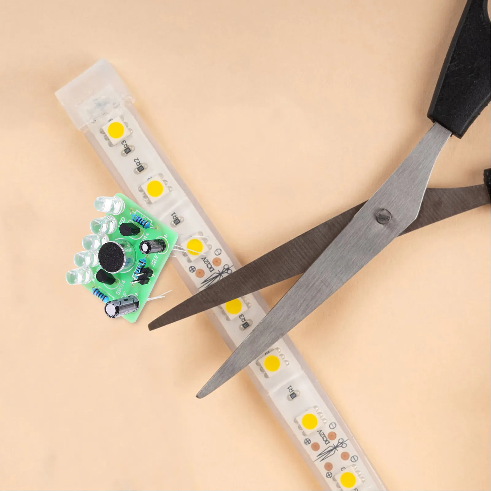 LED Lamp Module 3V-5V Pcb Fr-4 Board 5 Leds Breathing Light Flashing Music Rhythm DIY Electronic Parts