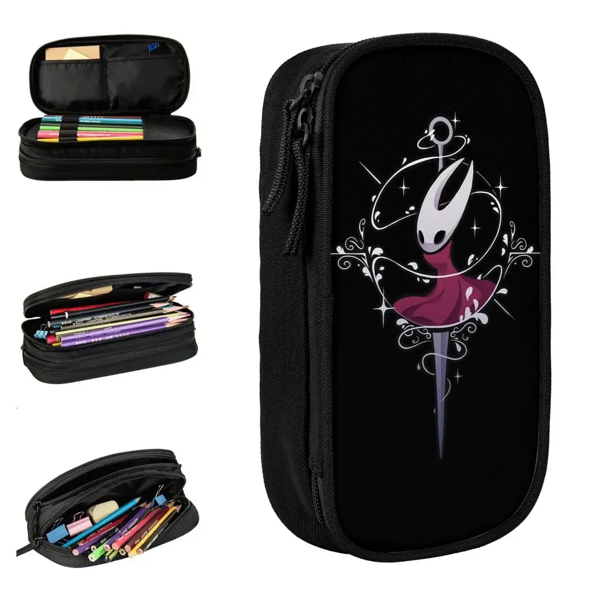 New Hollow Knight Silksong Pencil Cases Pencilcases Pen Holder for Student Large Storage Bag School Supplies Gifts Stationery